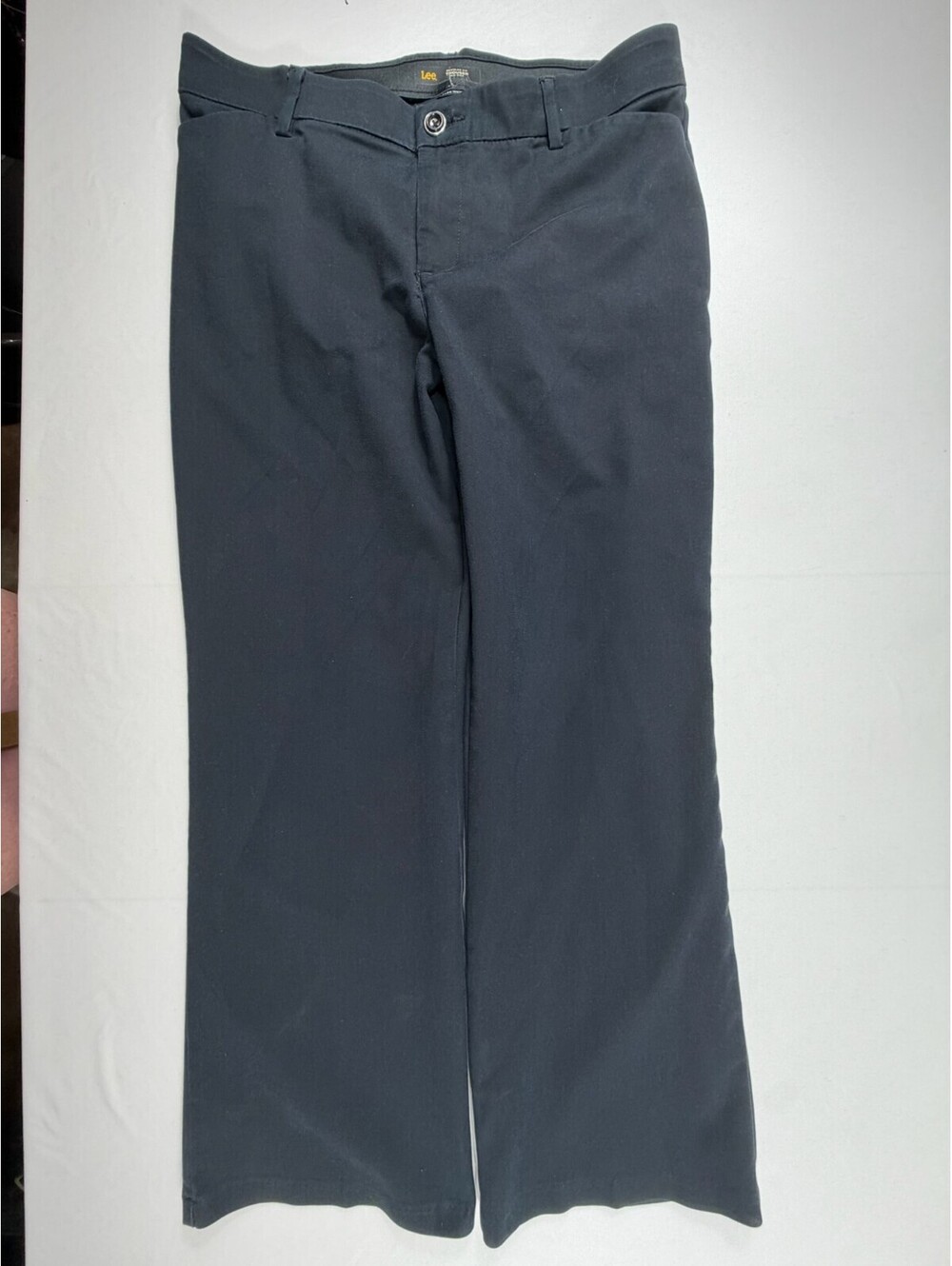 Lee Regular Fit Trouser Mid Rise Flex Motion Pants Size 12 Short Black